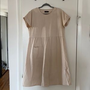 Pinstripe midi dress